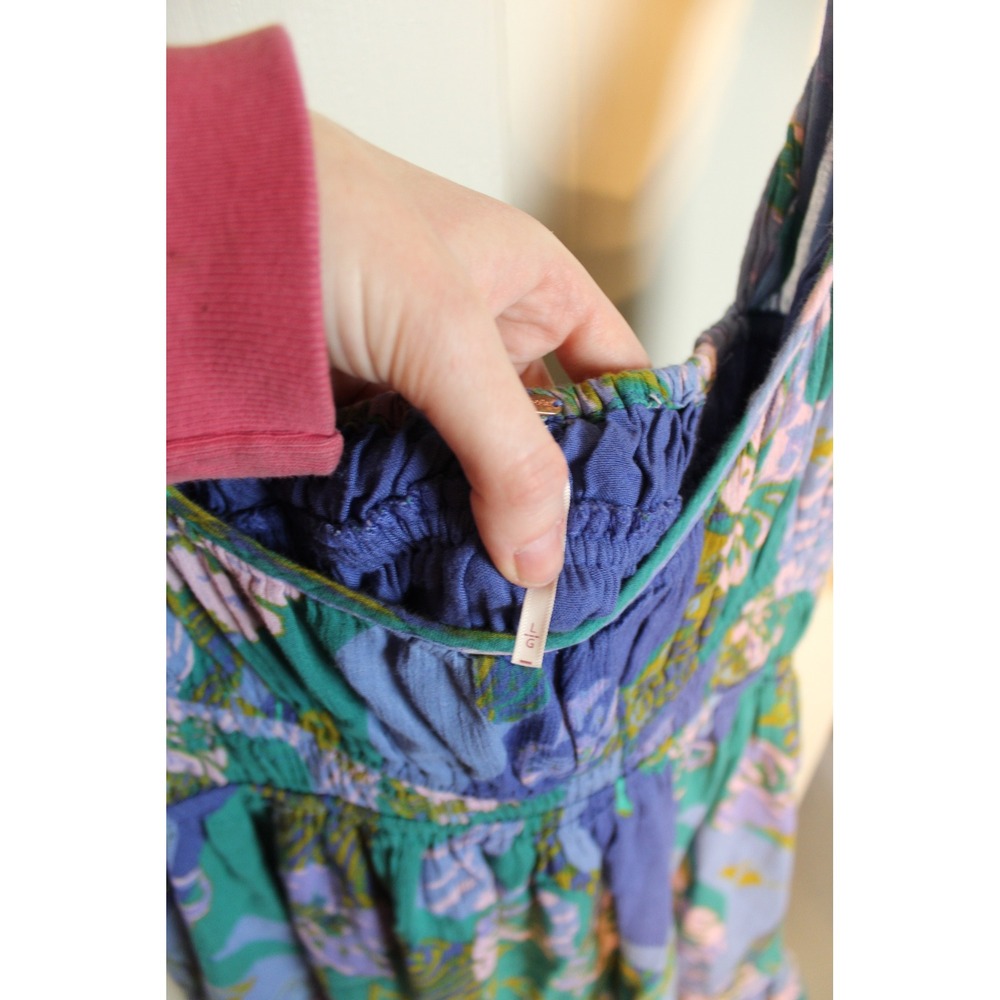 Free People Blue & Green Floral Mini Dress - Picture 3 of 6